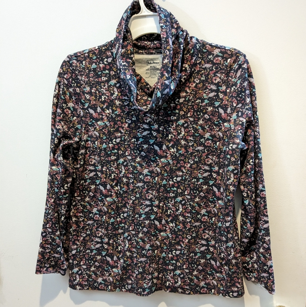 Women's Supima Cotton L. L. Bean long cowl neck. PM